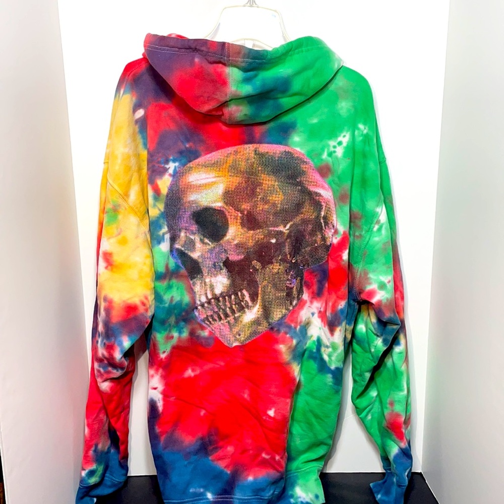 Rare Find XO NAV Turk Tie Dye Skull Hoodie Merch   size : XL